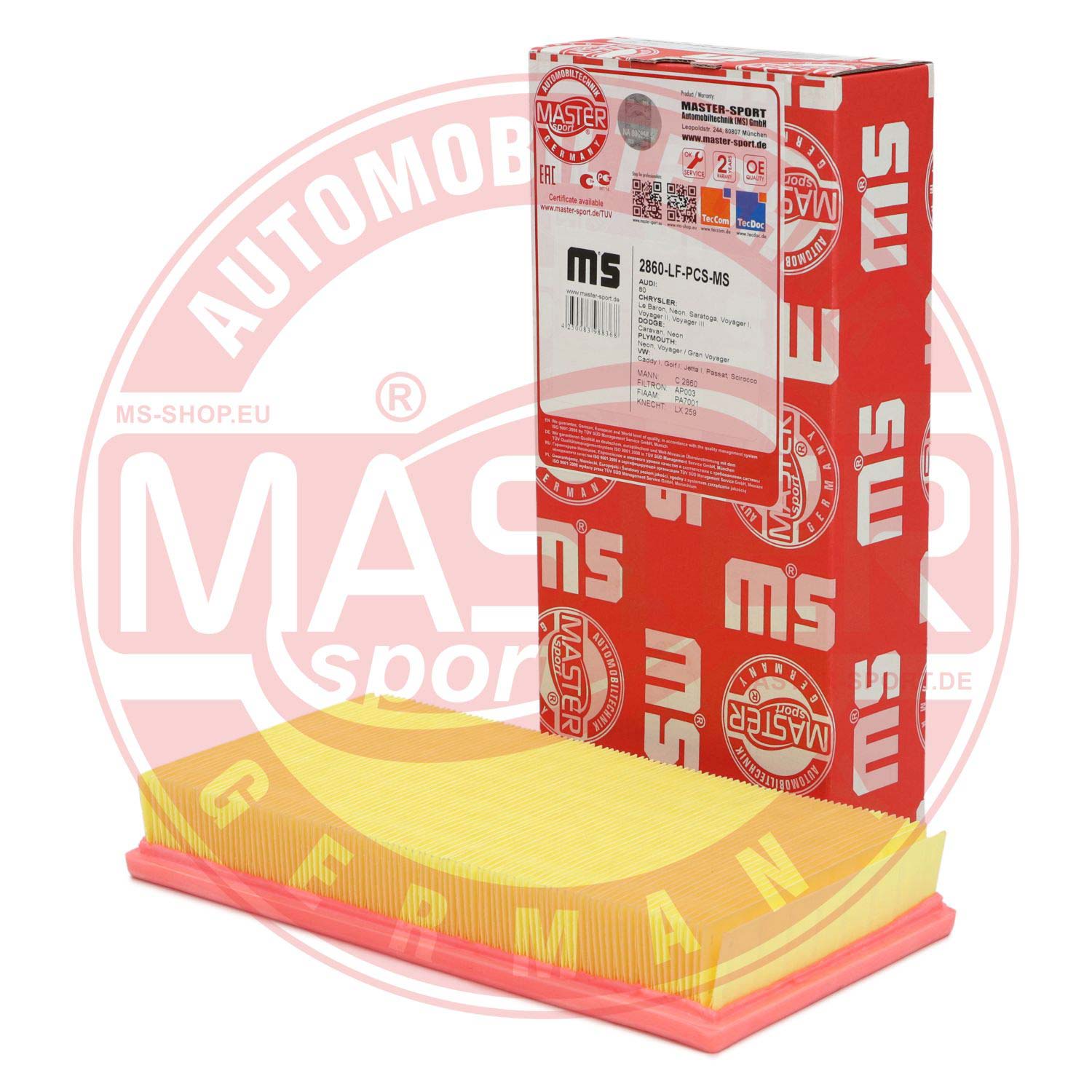 Filtru aer MASTERSPORT GERMANY 2860-LF-PCS-MS